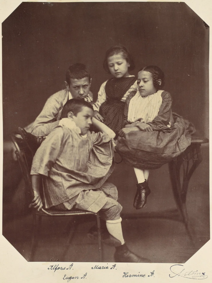 Alfons, Eugen, Marie, and Hermine Antoine by Franz Antoine, photograph, 1850-1869