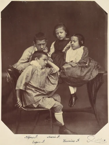 Alfons, Eugen, Marie, and Hermine Antoine by Franz Antoine, photograph, 1850-1869