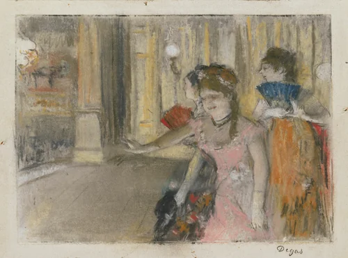 Singers on the Stage by Edgar Degas, drawing, 1877-1879