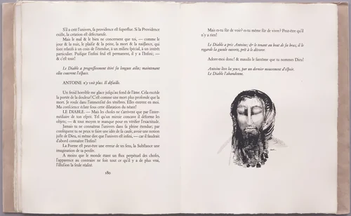 Tailpiece (page 181) from La Tentation de Saint-Antoine by Odilon Redon, illustrated book, 1910