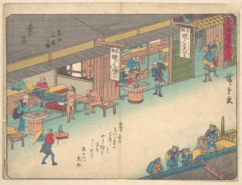 Kuwana by Utagawa Hiroshige (歌川広重), print, 1828-1848