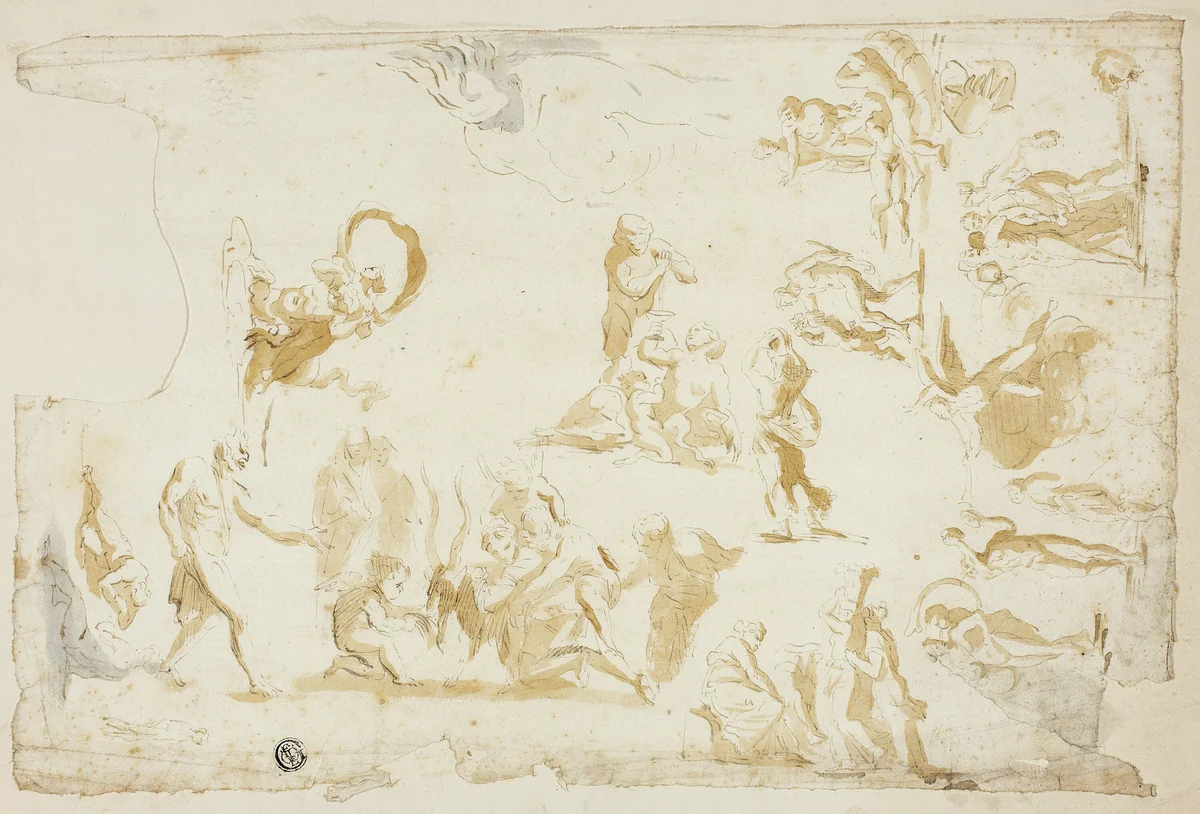 Sketches of Mythological Subjects by Giovanni Battista Cipriani, drawing, 1747-1785