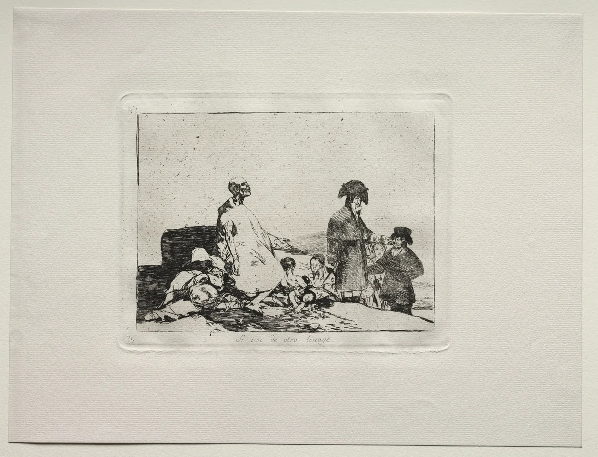 The Horrors of War: Perhaps They are of Another Breed by Francisco de Goya, print, 1810-1820