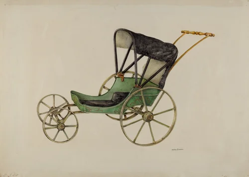 Doll Carriage by Peter Connin, index of american design, 1939