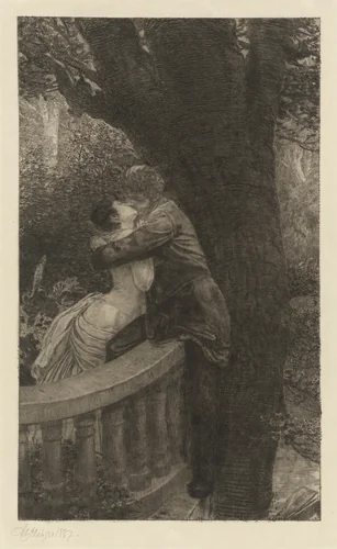 In the Park (Im Park): pl.4 by Max Klinger, print, 1878