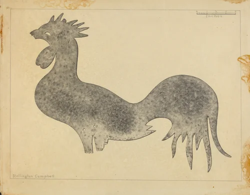 Weather Vane Cock by Rollington Campbell, index of american design, 1936