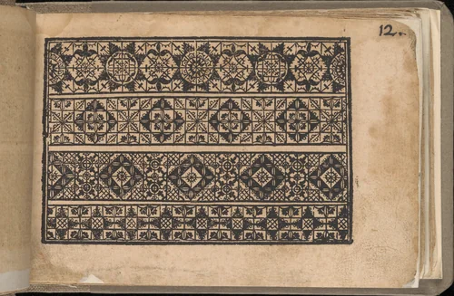 Schön newes Modelbuch (Page 12r) by Sigismundus Latomus, book, 1608