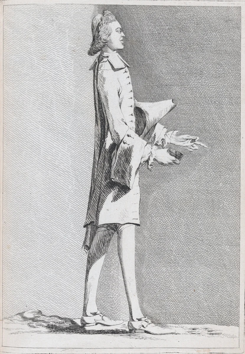 Abbot Emeric Brulon (?), pl. XI from "Recueil de caricatures" by Ange Laurent de La Live de Jully, print, 1749-1759