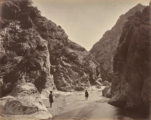 End of the Defile, Looking Back at Ali Musjid by John Burke, photograph, 1878-1880