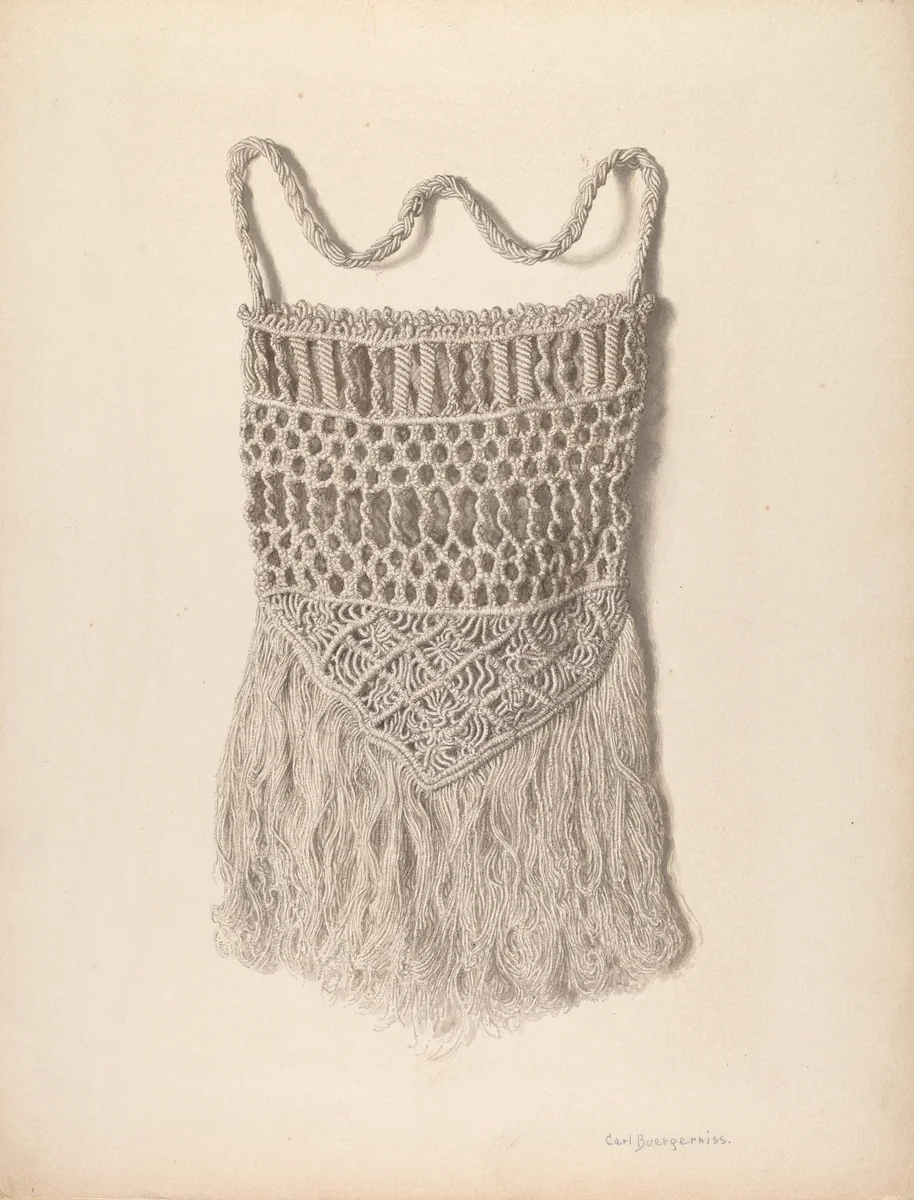 Handbag by Carl Buergerniss, index of american design, 1935-1942