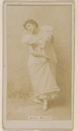 Belle Martin, from the Actresses series (N245) issued by Kinney Brothers to promote Sweet Caporal Cigarettes by Kinney Brothers Tobacco Company, photograph, 1890