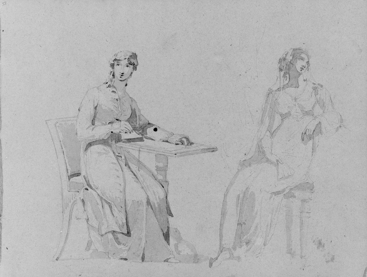 Figure Studies by Thomas Sully, artwork, 1810-1820