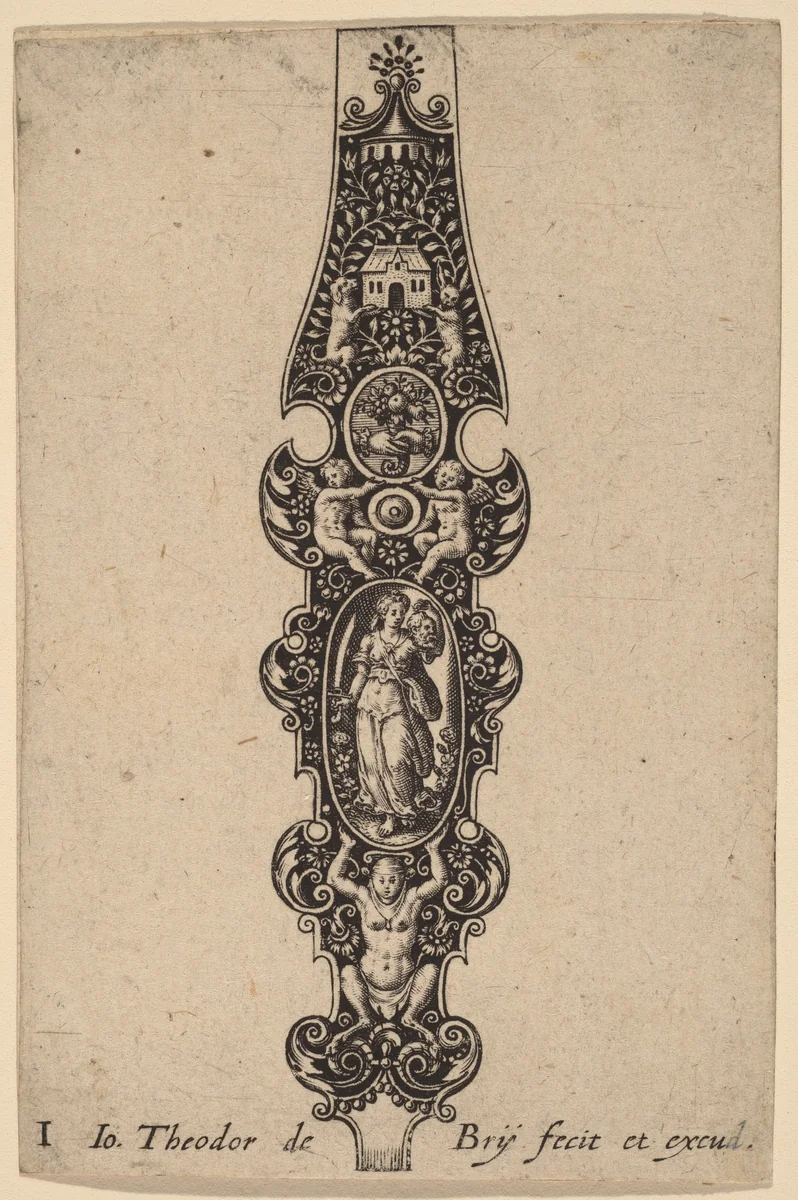 Ornament by Theodor de Bry, print, 1528-1598