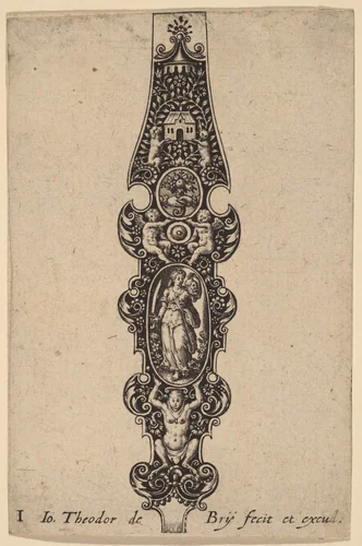 Ornament by Theodor de Bry, print, 1528-1598