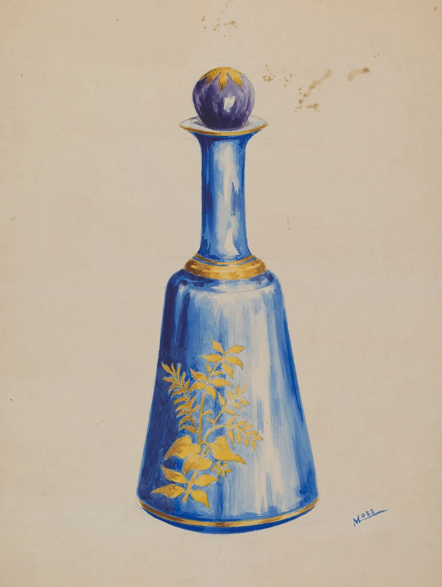 Bottle by Charles Moss, index of american design, 1936