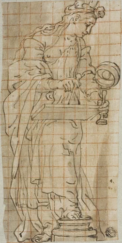 Allegory of Geometry by Andrea Lilio, drawing, 1595-1605