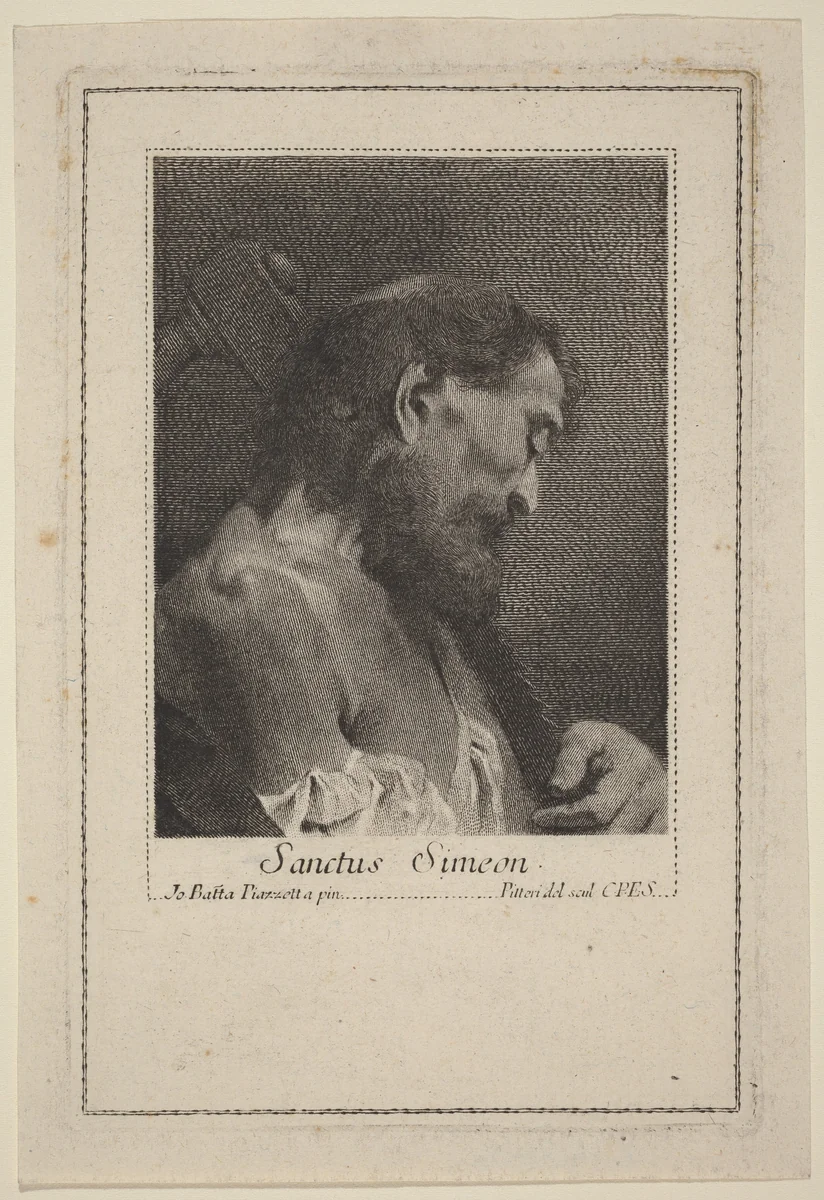 Sanctus Simeon by Marco Alvise Pitteri, print, 1702-1786