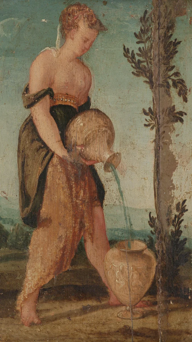 Woman with Water Jug by Unknown, painting, 1540-1570