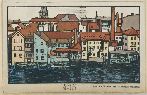 From Old Berlin on the Schiffbauerdamm (Aus Alt-Berlin am Schiffbauerdamm) by Gustav Kalhammer, print, 1911