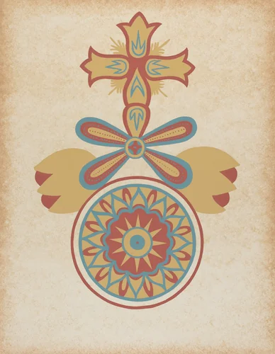 Santa Barbara Mission Doorway Design from the portfolio "Decorative Art of Spanish California" by American 20th Century, index of american design, 1935-1942