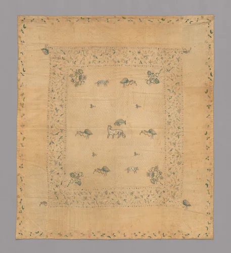 Bedspread by England, textile, 1701-1725