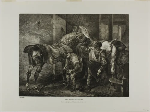 The English Farrier, plate 10 from Various Subjects Drawn from Life and on Stone (The English Suite) by Jean Louis André Théodore Géricault, print, 1821