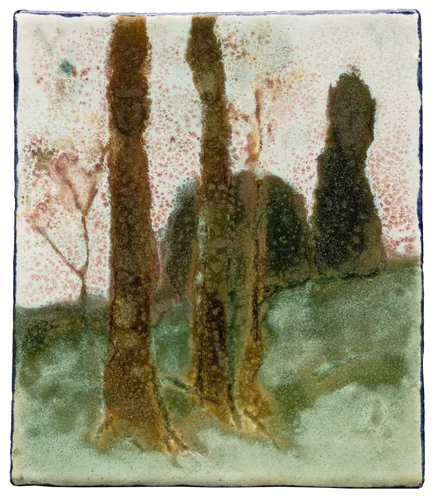 Tile by Charles Volkmar, artwork, 1896-1918