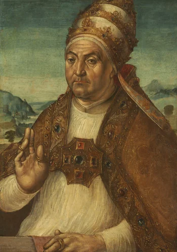 Portrait of Pope Sixtus IV della Rovere by Pedro Berruguete, painting, 1476-1482