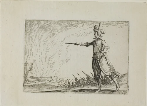 The Commander on Foot, from The Caprices by Jacques Callot, print, 1617-1627