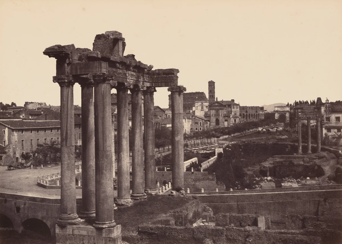 Rome, Vue Prise au Forum (Rome, View of the Forum) by Gustave de Beaucorps, photograph, 1858-1859