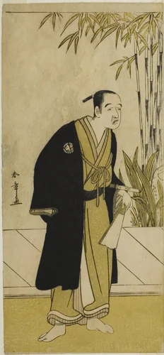 The Actor Otani Tomoemon I as Kajino Choan (?) in the Play Hono Nitta Daimyojin (?), Performed at the Morita Theater (?) in the Seventh Month, 1777 by Katsukawa Shunsho (勝川 春章), print, 1772-1782