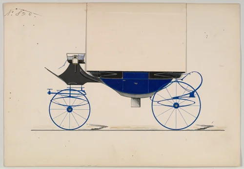 Landau #820 by Brewster & Co., drawing, 1850-1870