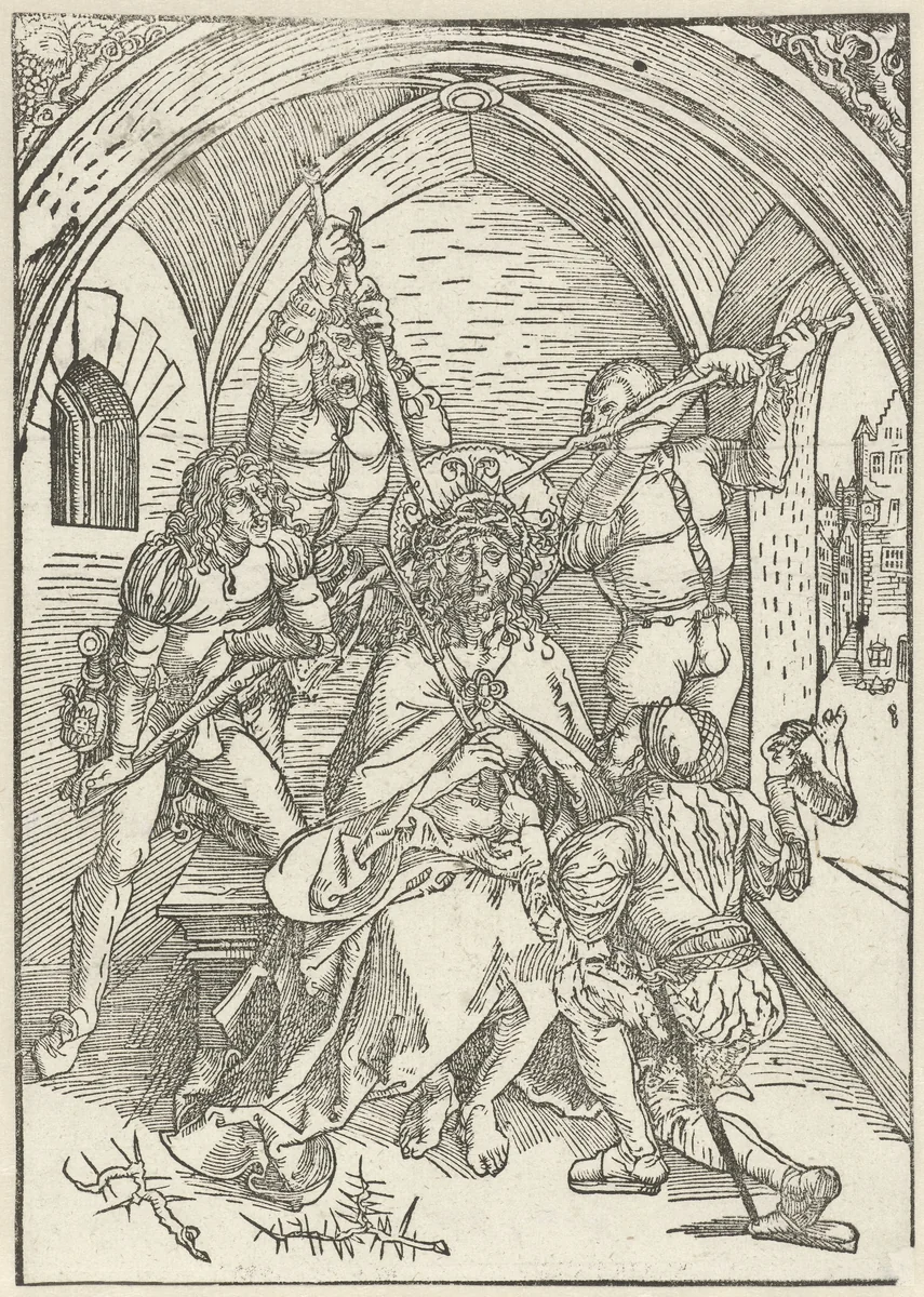 Doornenkroning by Unknown, print, 1498-1502