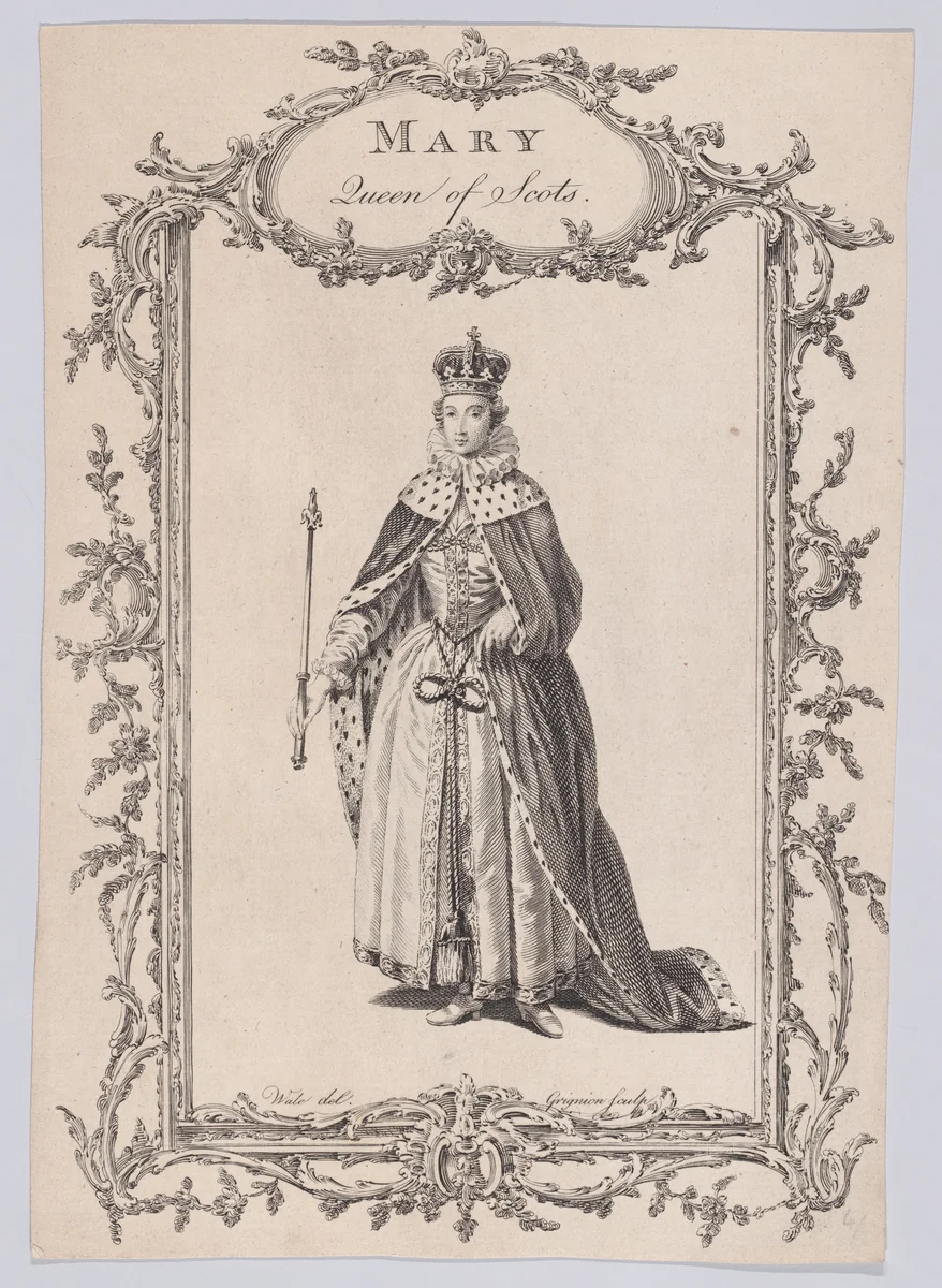 Mary, Queen of Scots by Charles Grignion, print, 1749-1759