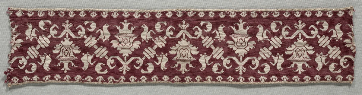 Embroidered Strip by Unknown, textile, 1500-1599