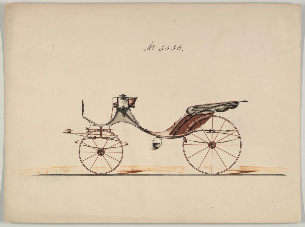 Cabriolet #3533 by Brewster & Co., drawing, 1878