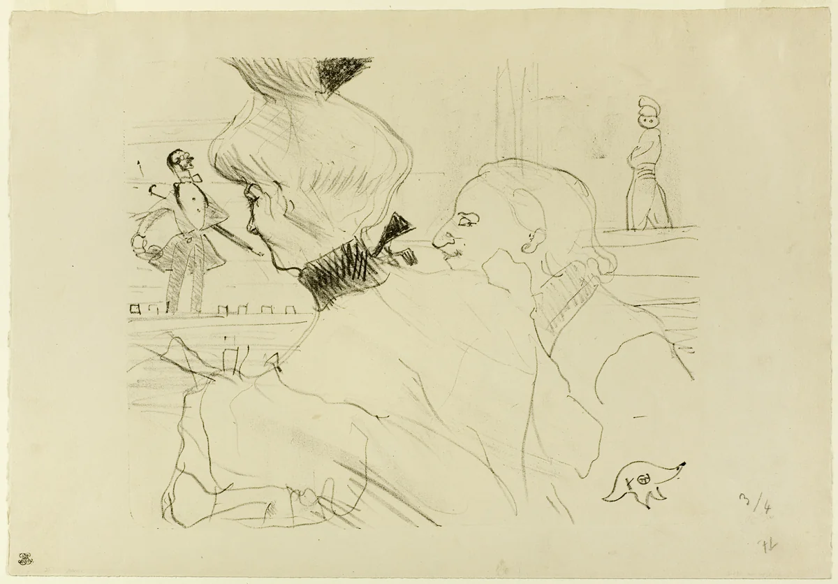 Couple at a Café-Concert by Henri de Toulouse-Lautrec, print, 1899