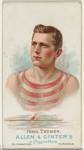 John Teemer, Oarsman, from World's Champions, Series 1 (N28) for Allen & Ginter Cigarettes by Allen & Ginter, print, 1887