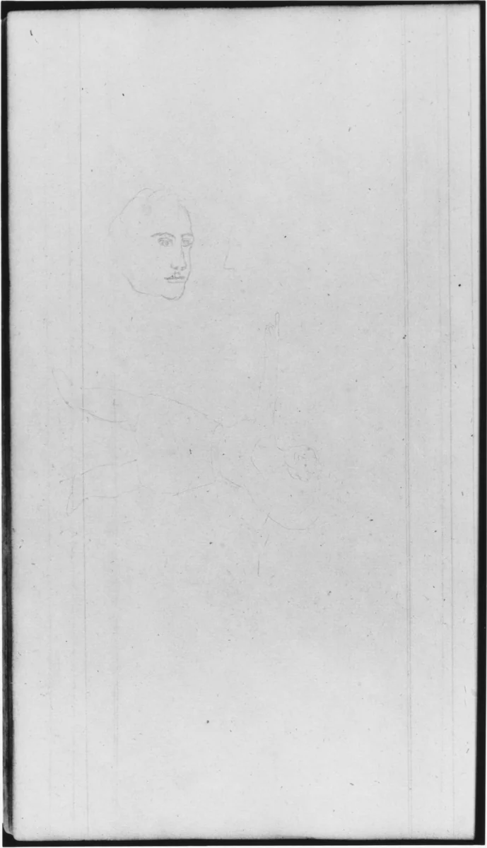 Face and Figure (from Sketchbook) by John William Casilear, artwork, 1811-1893