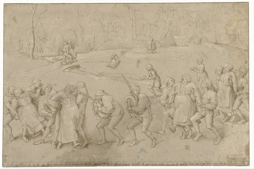 Pelgrimage naar Molenbeek by anonymous, drawing, 1569