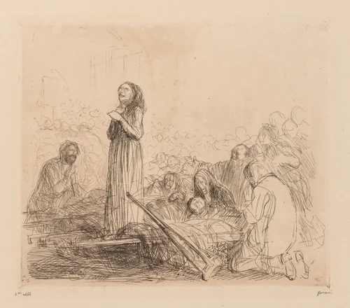 The Miracle at Lourdes by Jean-Louis Forain, print, 1879-1921