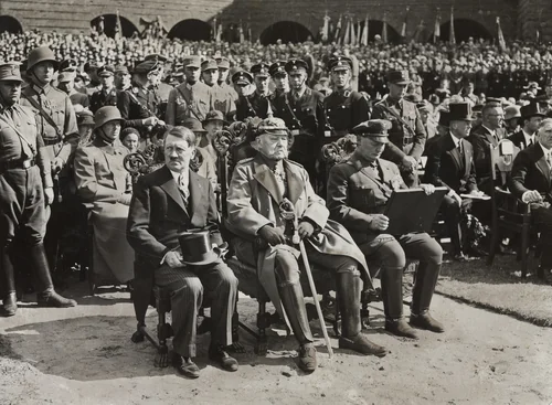 "Memorial Celebration at the Tannenberg Monument" by Times Wide World Photos, photograph, 1933