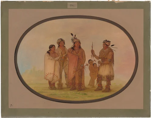 Shawano Indians by George Catlin, painting, 1861-1869