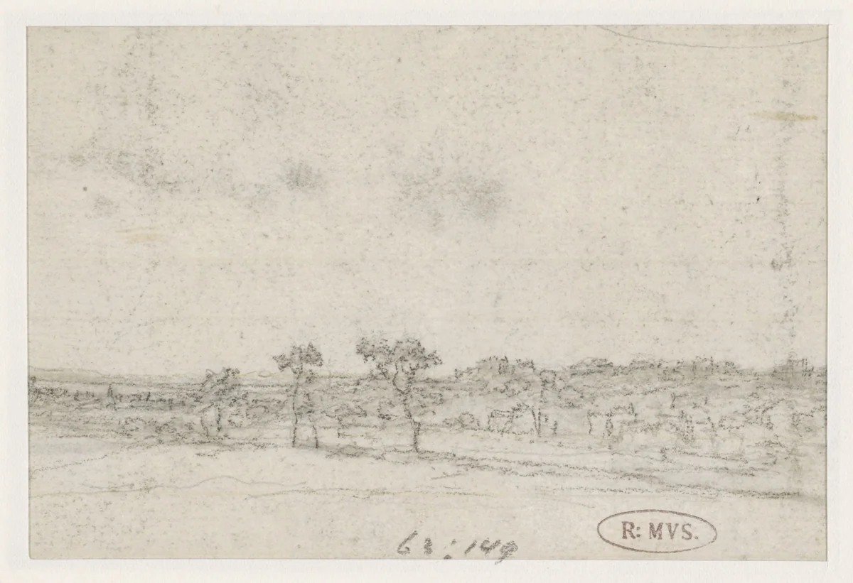 Landschap by Georges Michel, drawing, 1773-1843