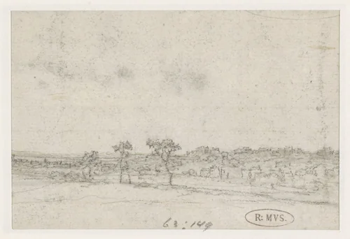 Landschap by Georges Michel, drawing, 1773-1843