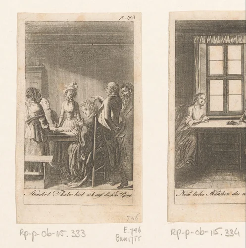 Amalie veilt een ring by Daniel Nikolaus Chodowiecki, print, 1794