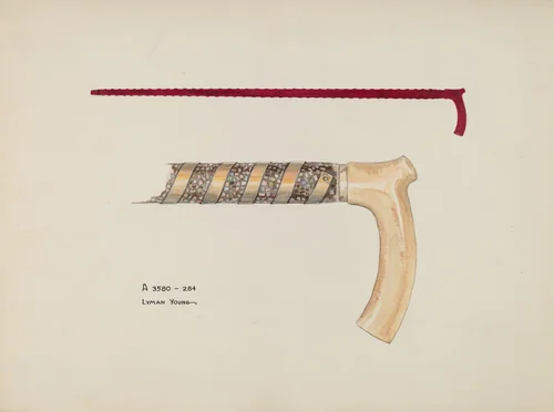 Walking Stick by Lyman Young, index of american design, 1935-1942