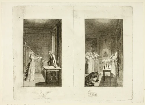 Illustration to Samuel Richardson's Clarissa by Daniel Nikolaus Chodowiecki, print, 1796