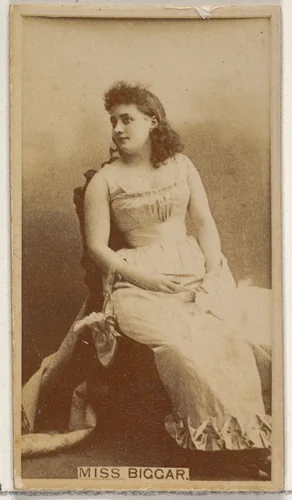 Miss Laura Biggar, from the Actors and Actresses series (N45, Type 8) for Virginia Brights Cigarettes by Allen & Ginter, photograph, 1885-1891
