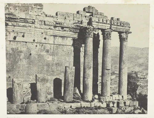 Baalbeck (Héliopolis), Temple Du Jupiter, Façade Occidentale; Syrie by Maxime Du Camp, photograph, 1849-1851